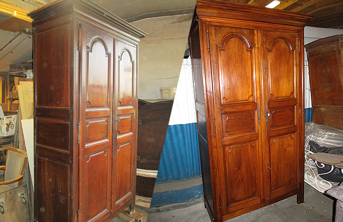 Restauration armoire du XVIII